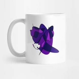 Abstract Lines And Curves In Purple And Blue Mug